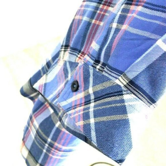 Catherine  purple pink plaid button down shirt - Picture 6 of 7
